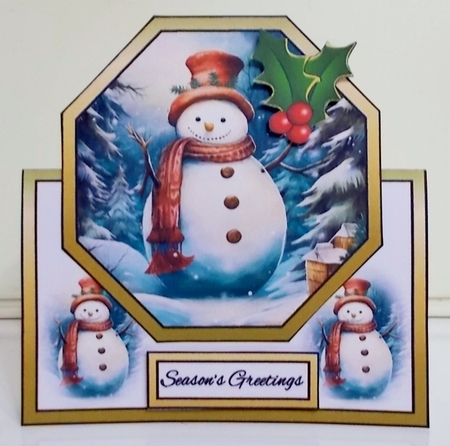 Octagon tent Snowman by Pam Stubley