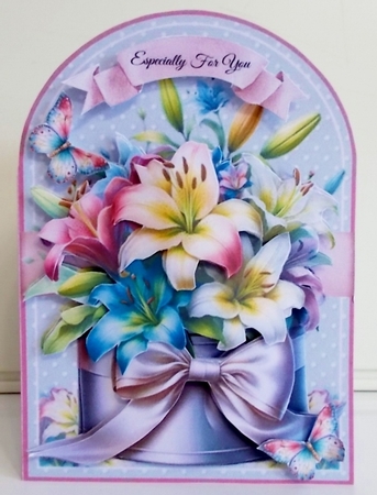 Lily Bouquet Hat Box Cut And Fold Mini Page Kit by Pam Stubley