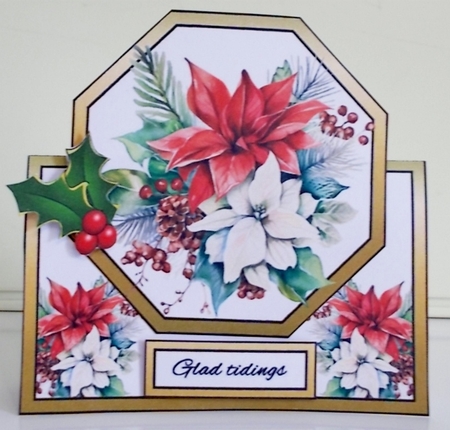 Octagon tent Christmas flowers by Pam Stubley