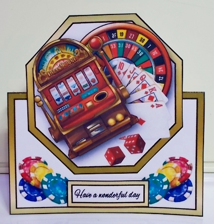 Octagon tent card Casino by Pam Stubley