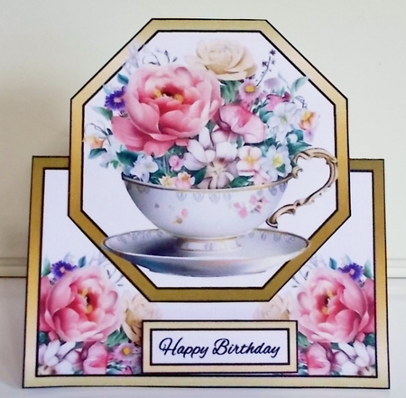 Octagon Floral cup kit by Pam Stubley