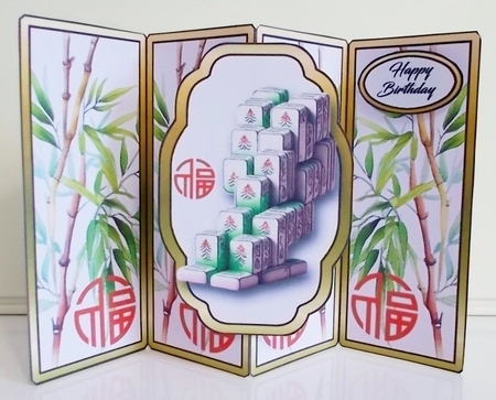 Gate fold pop-out Mahjong by Pam Stubley