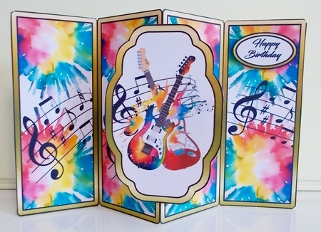Gate fold pop-out Hot guitars by Pam Stubley