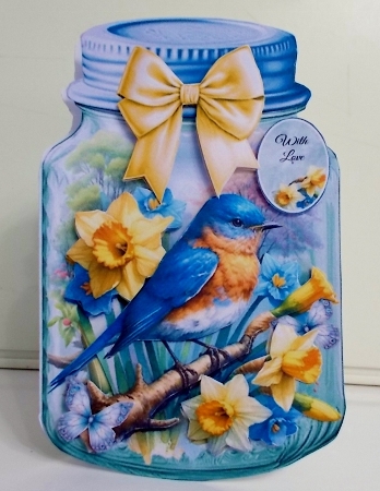 Spring Bird Mason Jar Shaped Mini Page Kit by Pam Stubley