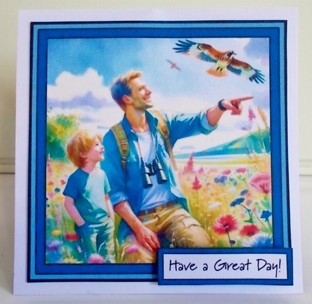 Birdwatching With Dad Twist & Pop Card by Pam Stubley