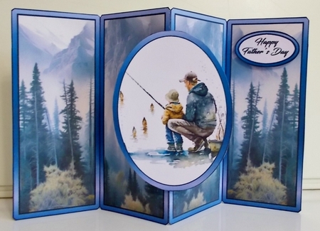 Gate fold pop-out Fishing with Dad by Pam Stubley