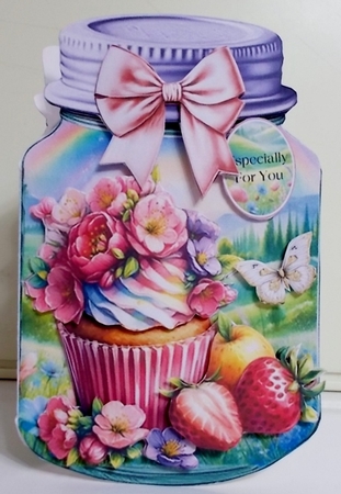 Summer Cupcake Mason Jar 03 Shaped Mini Page Kit by Pam Stubley