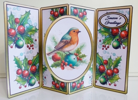 Gatefold pop-out Robin & holly by Pam Stubley