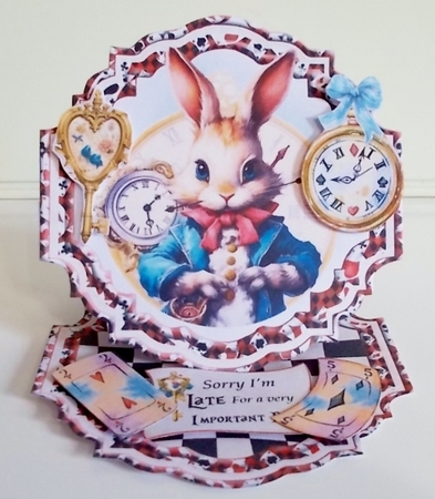 Meet Me in Wonderland 3 Shaped Easel by Pam Stubley