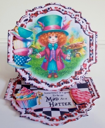 Meet Me in Wonderland 8 Shaped Easel by Pam Stubley