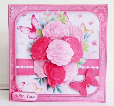 Shades of Pink - Decoupage Card Mini Kit by Pam Stubley