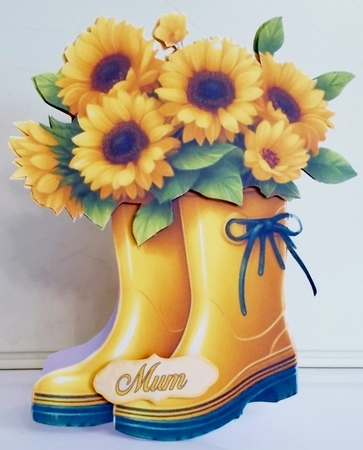 Yellow Wellies Shaped Tent Fold Mini Kit by Pam Stubley