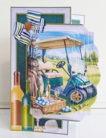 Tee Time - 5x7 Offset Front Card Mini Kit by Pam Stubley