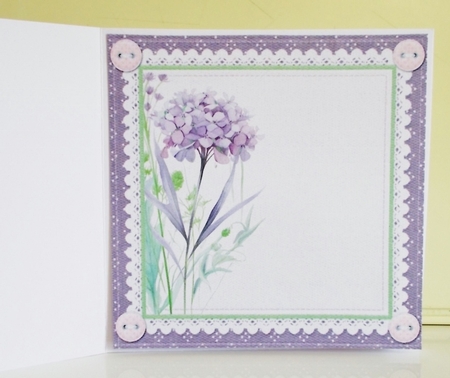 Floral 7.5 Inch Square Blank Insert by Pam Stubley