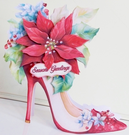 Christmas Heels Shaped Tent Fold MIni Kit by Pam Stubley