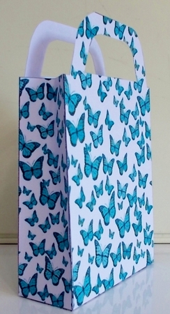 Single colour butterfly gift bag 3 by Pam Stubley