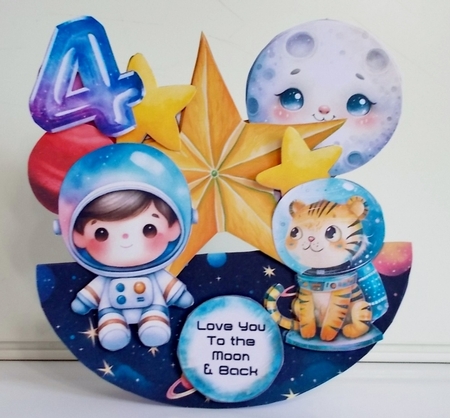 The Little Astronaut 4 XL Rocker Card  by Pam Stubley