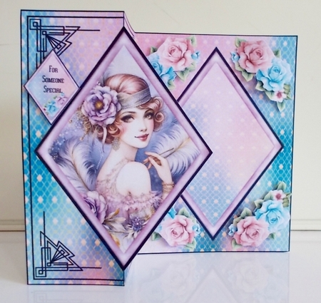 Art Deco Fold Back Card 02 Mini Page Kit by Pam Stubley