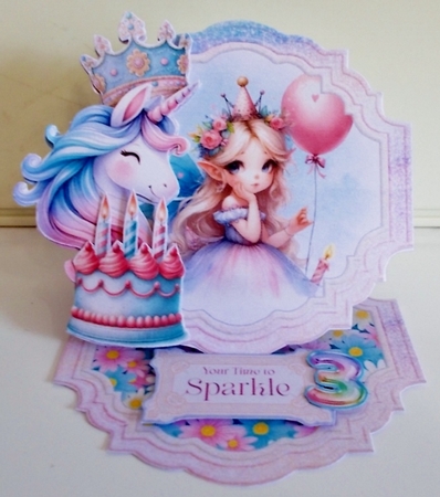 Fairy Birthday to You 1 Shaped Easel by Pam Stubley