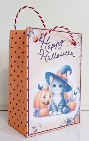 Kitty With Candles Ghostie Mini Gift Bag by Pam Stubley
