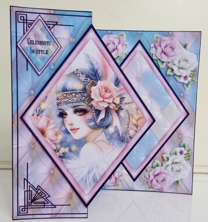 Art Deco Fold Back Card 04 Mini Page Kit by Pam Stubley