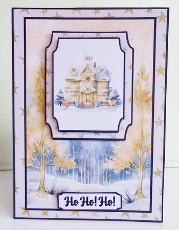 Homely Gold Christmas Double Concertina Pop-out by Pam Stubley