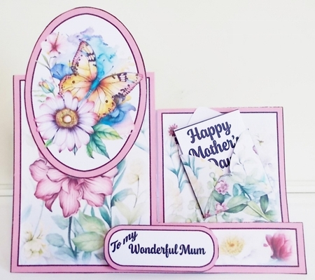 Butterfly Floral Side Stepper Card by Pam Stubley