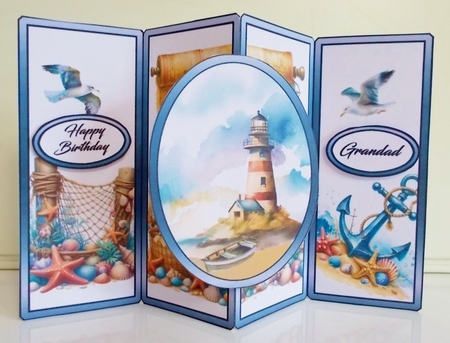 Gatefold pop-out All at sea by Pam Stubley
