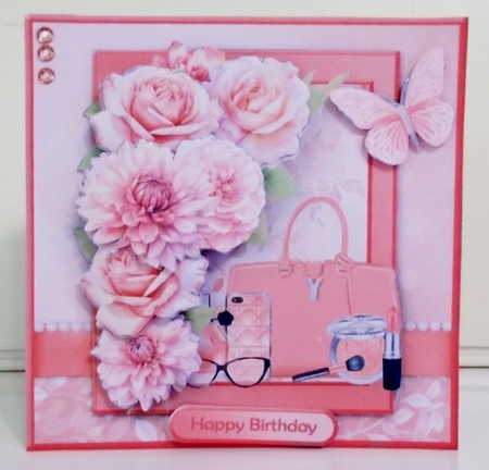Girly Stuff - Decoupage Card Mini Kit by Pam Stubley