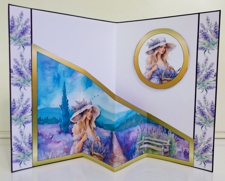 Diagonal pop-out Lavender Field by Pam Stubley