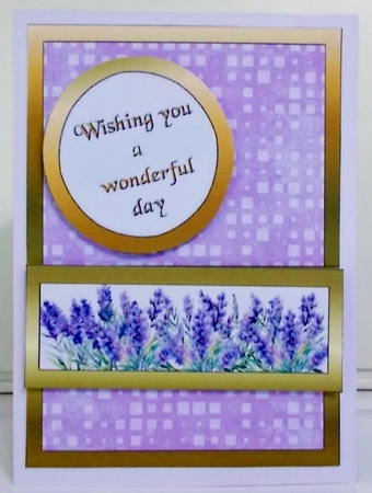 Diagonal pop-out Lavender Field by Pam Stubley