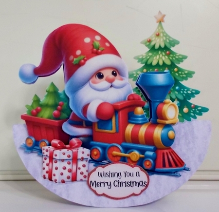 All Aboard for Christmas 1 XL Rocker Card  by Pam Stubley