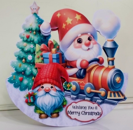All Aboard for Christmas 4 XL Rocker Card  by Pam Stubley
