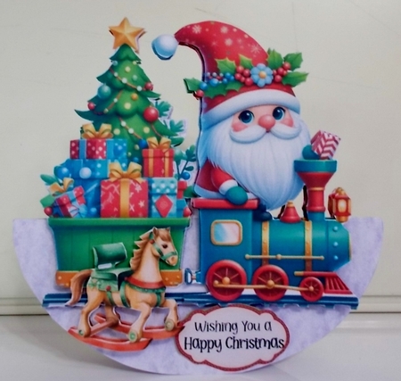 All Aboard for Christmas 6 XL Rocker Card  by Pam Stubley