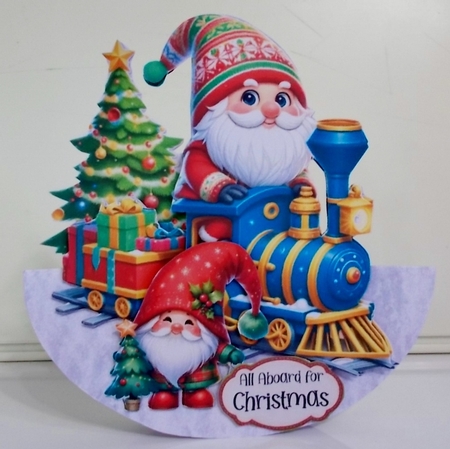 All Aboard for Christmas 10 XL Rocker Card  by Pam Stubley