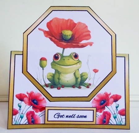 Octagon tent Frog & poppy by Pam Stubley