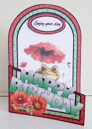 Cutaway Frog & poppy by Pam Stubley