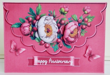 Florals Envelope Card Front by Pam Stubley