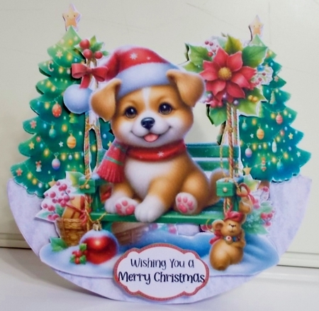 Paws for Christmas 10 XL Rocker Card  by Pam Stubley