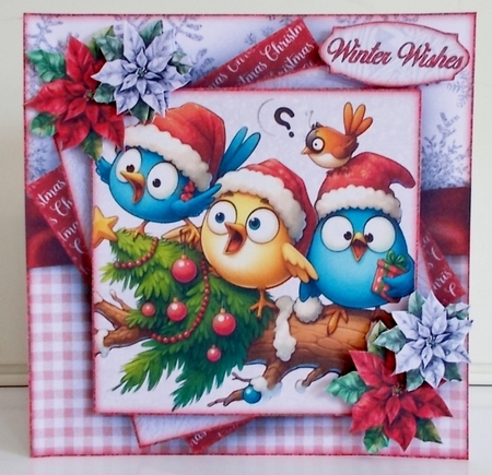 Funny Christmas Birds 2 Mini Kit 7X7 by Pam Stubley