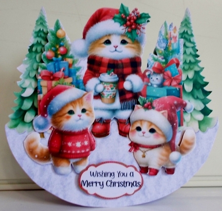 Purr-fect Christmas 5 XL Rocker Card  by Pam Stubley