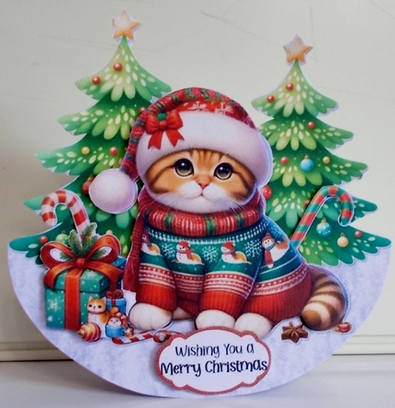 Purr-fect Christmas 9 XL Rocker Card  by Pam Stubley
