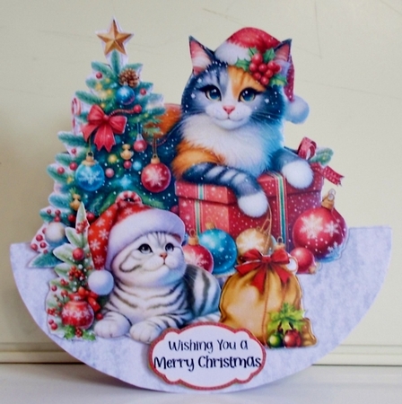 Purr-fect Christmas 10 XL Rocker Card  by Pam Stubley