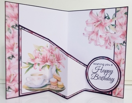 Afternoon Tea With Lilies Diagonal Popout Kit by Pam Stubley