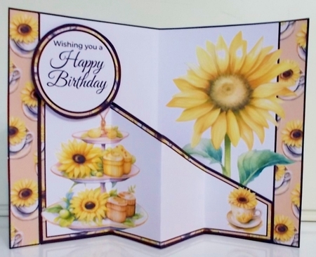 Afternoon Tea With Sunflowers Diagonal Popout Kit by Pam Stubley
