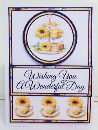 Afternoon Tea With Sunflowers Diagonal Popout Kit by Pam Stubley