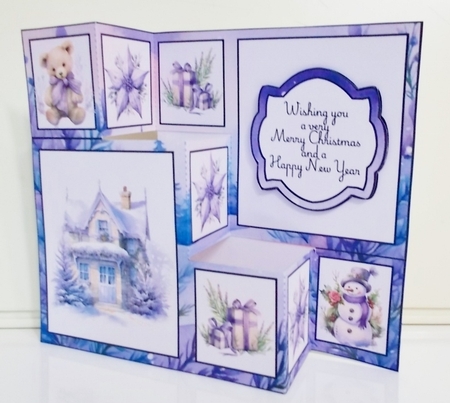 Cosy Lavender Christmas House Three Step Mini Kit by Pam Stubley