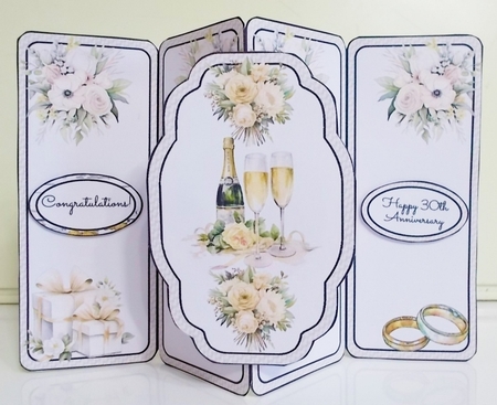 30th Anniversary Pearl Gatefold Popout by Pam Stubley