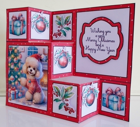 Poodle Under The Christmas Tree Three Step Mini Kit by Pam Stubley
