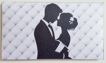 Wedding Silhouette 04 Padded Money Wallet by Pam Stubley